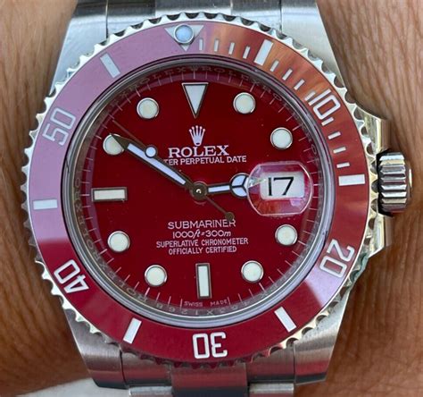 rolex submariner red dial replacement
